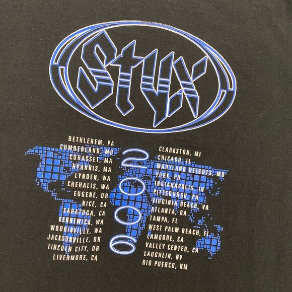 STYX 2006 World Tour T Shirt Size Large Band Merch TOMMY SHAW JAMES YOUNG GOOD - Picture 9 of 9